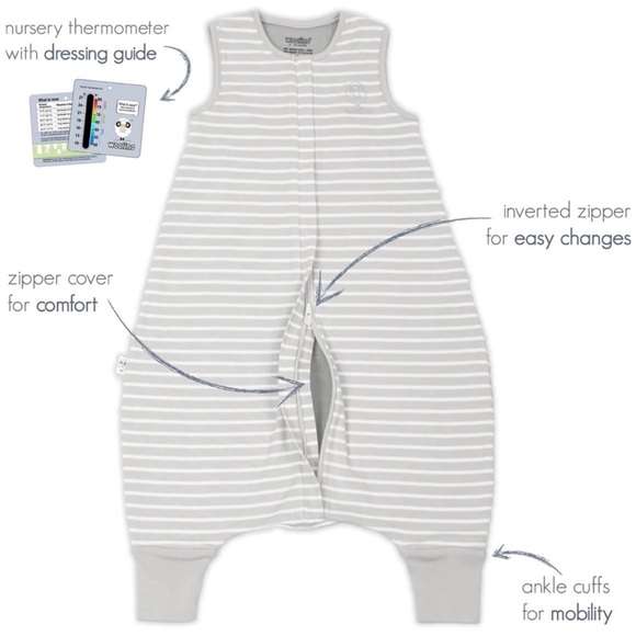 Woolino sleep walker with feet 3-4T - Picture 6 of 8